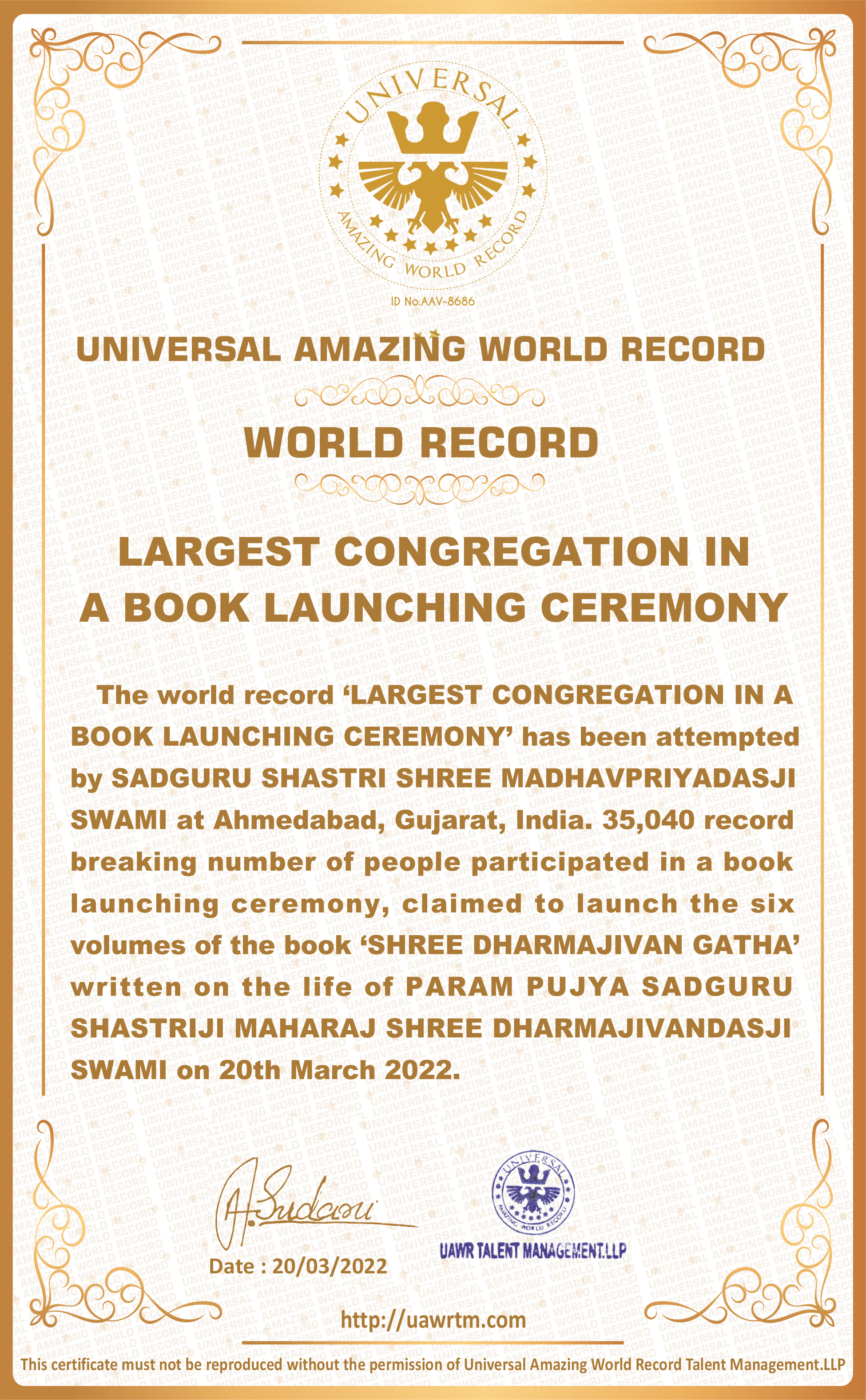 Largest Congregation in A Book Launching Ceremony